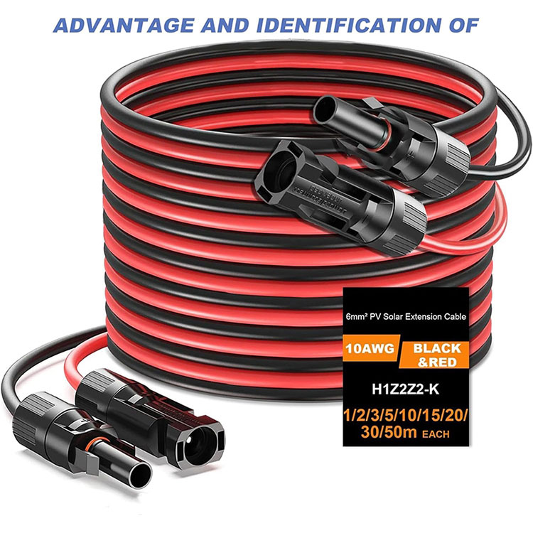 Tady fanitarana 50 Feet 10AWG ho an'ny rafitra PV mipetaka amin'ny tany